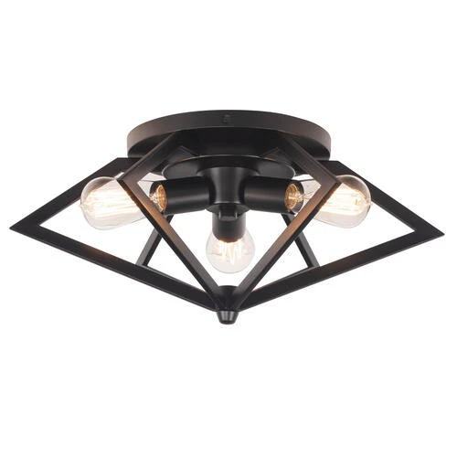 Hot Sale 🥰 Patriot Lighting® Pyramus Matte Black 3-Light Flush Mount Ceiling Light ⌛ 4 Hot Sale 🥰 Patriot Lighting® Pyramus Matte Black 3-Light Flush Mount Ceiling Light ⌛ - Image 2