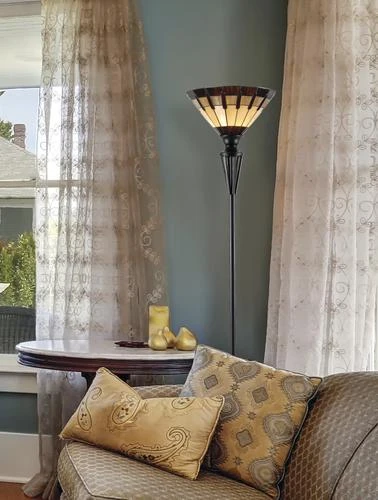 Flash Sale ⌛ Patriot Lighting® Denman Tiffany Style Torchiere Lamp ⭐ 4 Flash Sale ⌛ Patriot Lighting® Denman Tiffany Style Torchiere Lamp ⭐ - Image 2