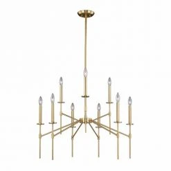 Flash Sale 🎉 Patriot Lighting® Kedzie Natural Brass 9 Light Chandelier 🔔
