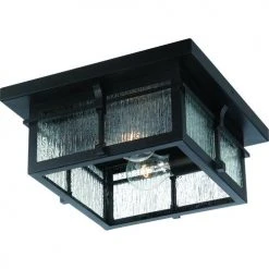Budget 🎉 Patriot Lighting® Wren Matte Black 2-Light Outdoor Flush Mount Ceiling Light 🔥 -Patriot Light Store MND2523E 4