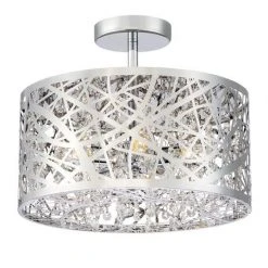 Hot Sale 😉 Patriot Lighting® Elegant Home Braylen Chrome 5-Light Semi-Flush Mount Ceiling Light 🧨