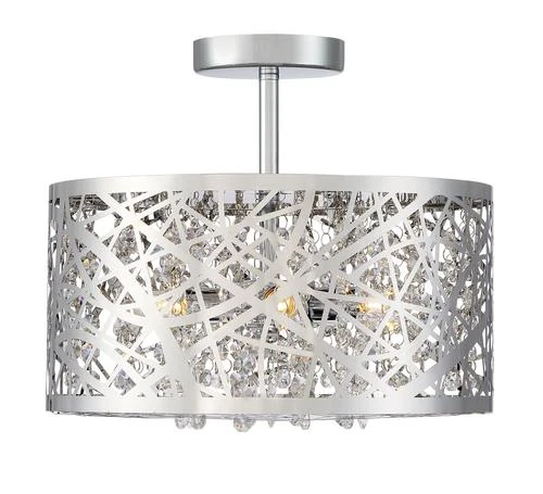 Hot Sale 😉 Patriot Lighting® Elegant Home Braylen Chrome 5-Light Semi-Flush Mount Ceiling Light 🧨 5 Hot Sale 😉 Patriot Lighting® Elegant Home Braylen Chrome 5-Light Semi-Flush Mount Ceiling Light 🧨 - Image 3