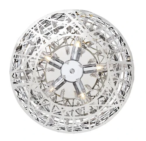 Hot Sale 😉 Patriot Lighting® Elegant Home Braylen Chrome 5-Light Semi-Flush Mount Ceiling Light 🧨 6 Hot Sale 😉 Patriot Lighting® Elegant Home Braylen Chrome 5-Light Semi-Flush Mount Ceiling Light 🧨 - Image 4