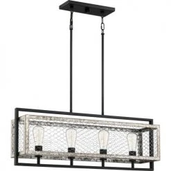 Buy ⌛ Patriot Lighting Elegant Home Patriot Lighting® Elegant Home Bastein Black 4 Light Island Light ✨ -Patriot Light Store MND4155B 2