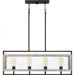Buy ⌛ Patriot Lighting Elegant Home Patriot Lighting® Elegant Home Bastein Black 4 Light Island Light ✨ -Patriot Light Store MND4155B 3