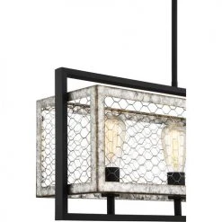 Buy ⌛ Patriot Lighting Elegant Home Patriot Lighting® Elegant Home Bastein Black 4 Light Island Light ✨ -Patriot Light Store MND4155B 6