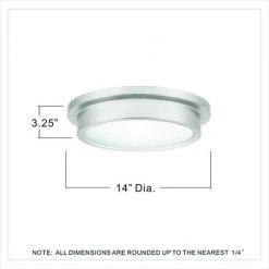 New 🎉 Patriot Lighting® Devin Brushed Nickel Integrated LED Flush Mount Ceiling Light ✨ -Patriot Light Store MND4157A1 DIM