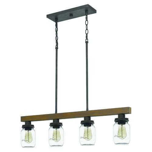 New ❤️ Patriot Lighting® Wheland Matte Black 4-Light Island Light 👏 4 New ❤️ Patriot Lighting® Wheland Matte Black 4-Light Island Light 👏 - Image 2