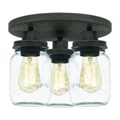 Top 10 ✨ Patriot Lighting® Wheland Matte Black 3-Light Semi-Flush Mount Ceiling Light 😀