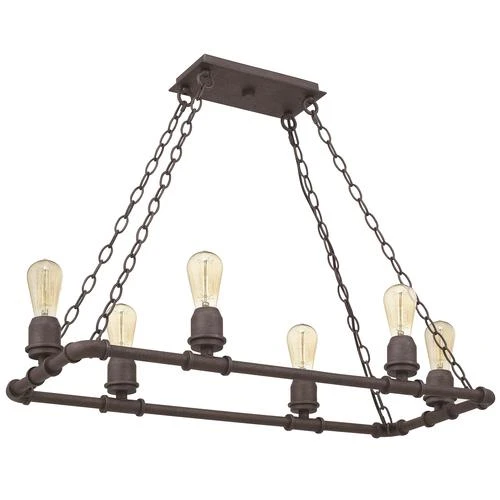 Hot Sale 🛒 Patriot Lighting® Elegant Home Pipper Matte Black 6 Light Island Light ✔️ 5 Hot Sale 🛒 Patriot Lighting® Elegant Home Pipper Matte Black 6 Light Island Light ✔️ - Image 3