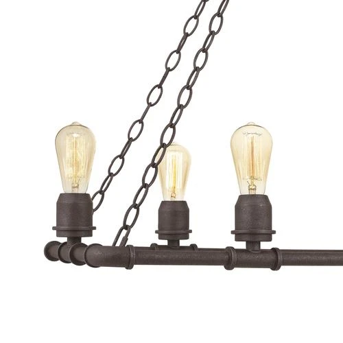 Hot Sale 🛒 Patriot Lighting® Elegant Home Pipper Matte Black 6 Light Island Light ✔️ 7 Hot Sale 🛒 Patriot Lighting® Elegant Home Pipper Matte Black 6 Light Island Light ✔️ - Image 5