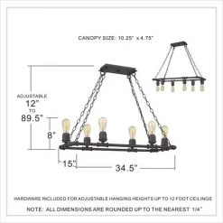 Hot Sale 🛒 Patriot Lighting® Elegant Home Pipper Matte Black 6 Light Island Light ✔️ 15 Hot Sale 🛒 Patriot Lighting® Elegant Home Pipper Matte Black 6 Light Island Light ✔️ -Patriot Light Store MND4313A1 DIM