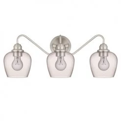 Best Pirce ⭐ Patriot Lighting® Shira Brushed Nickel 3-Light Vanity Light ⌛ -Patriot Light Store MND4415C1 2