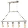 Deals 💯 Patriot Lighting® Beaman Brushed Nickel 5 Light Island Light 👏 -Patriot Light Store MND4428A