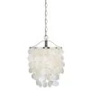 Best Pirce ⭐ Patriot Lighting® Elsa Capiz Shell Satin Nickel Pendant 💯 -Patriot Light Store P0138
