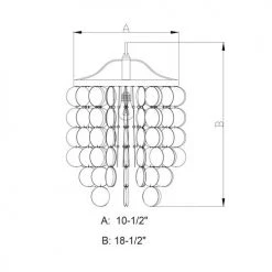 Best Pirce ⭐ Patriot Lighting® Elsa Capiz Shell Satin Nickel Pendant 💯 -Patriot Light Store P0138 DWG