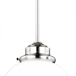 Wholesale ⌛ Patriot Lighting® Huntley Satin Nickel 1 Light Pendant 😍 -Patriot Light Store P0244 2
