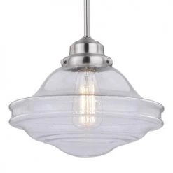Best Pirce 🛒 Patriot Lighting® Huntley Satin Nickel 1 Light Pendant 👏 -Patriot Light Store P0268 3