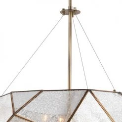 Hot Sale ⌛ Patriot Lighting® Euclid Aged Brass 5 Light Pendant ⌛ -Patriot Light Store P0318 2