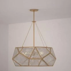 Hot Sale ⌛ Patriot Lighting® Euclid Aged Brass 5 Light Pendant ⌛ -Patriot Light Store P0318 L2