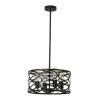 Hot Sale ⌛ Patriot Lighting® Phinny Matte Black 4-Light Pendant/Semi-Flush Mount Ceiling Light ⭐ -Patriot Light Store SFM4MBK