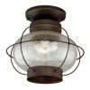 Outlet 🛒 Patriot Lighting® Chatham Burnished Bronze Outdoor Flush Mount Light ⭐ -Patriot Light Store T0145