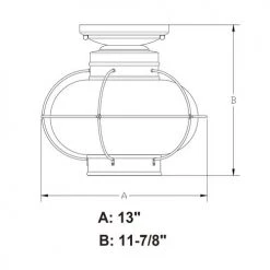 Outlet 🛒 Patriot Lighting® Chatham Burnished Bronze Outdoor Flush Mount Light ⭐ 11 Outlet 🛒 Patriot Lighting® Chatham Burnished Bronze Outdoor Flush Mount Light ⭐ -Patriot Light Store T0145 DWG