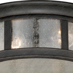 Coupon 🥰 Patriot Lighting® Hanover Brushed Iron 2-Light Outdoor Flush Mount Light ✨ -Patriot Light Store T0155 2