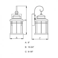Best Sale 🤩 Patriot Lighting® Melbourne Oil-Rubbed Bronze LED Outdoor Wall Light 👍 -Patriot Light Store T0163 DWG