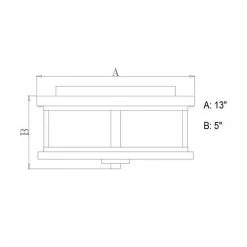 Brand new ⭐ Patriot Lighting® Cumberland Rust Iron 2-Light Outdoor Flush Mount Light 👏 -Patriot Light Store T0290 DWG