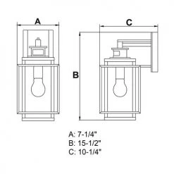New 👏 Patriot Lighting® Dualux® Hyde Park Espresso Bronze Outdoor Wall Light ❤️ -Patriot Light Store T0296 DWG