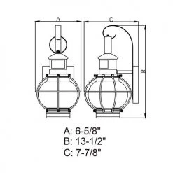Buy 💯 Patriot Lighting® Dualux® Chatham Burnished Bronze Outdoor Wall Light ⌛ -Patriot Light Store T0326 DWG