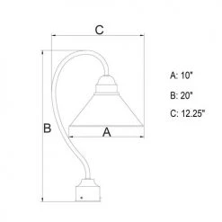 Cheapest ✨ Patriot Lighting® Outland Aged Iron Outdoor Post Light ⌛ -Patriot Light Store T0348 DWG