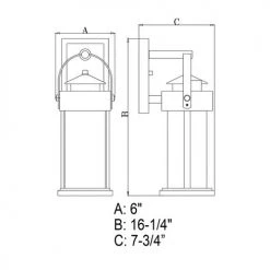 Promo ✨ Patriot Lighting® Cumberland Textured Dark Bronze And Burnished Oak Outdoor Wall Light ✨ -Patriot Light Store T0445 DWG