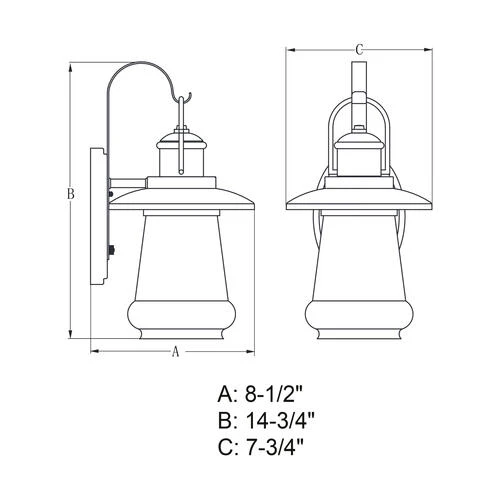 Brand new 🌟 Patriot Lighting® Dualux® Bridgeport Oil-Rubbed Bronze Outdoor Wall Light ⌛ 10 Brand new 🌟 Patriot Lighting® Dualux® Bridgeport Oil-Rubbed Bronze Outdoor Wall Light ⌛ - Image 8