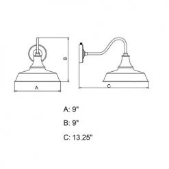 Cheapest 😉 Patriot Lighting® Dorado Red Outdoor Wall Light ⭐ -Patriot Light Store T0486 DWG