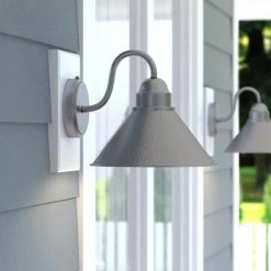Coupon 🧨 Patriot Lighting® Outland Brushed Pewter Outdoor Wall Light ❤️ -Patriot Light Store T0490 L2