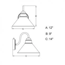 Wholesale ⭐ Patriot Lighting® Outland Brushed Pewter Outdoor Wall Light 🔥 9 Wholesale ⭐ Patriot Lighting® Outland Brushed Pewter Outdoor Wall Light 🔥 -Patriot Light Store T0494 DWG