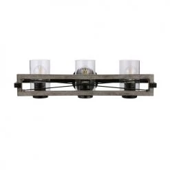 Brand new 🔥 Patriot Lighting® Lizzie Matte Black 3-Light Vanity Light 👍 -Patriot Light Store VA1310 GD1 24LA3 TFRONT3000V2