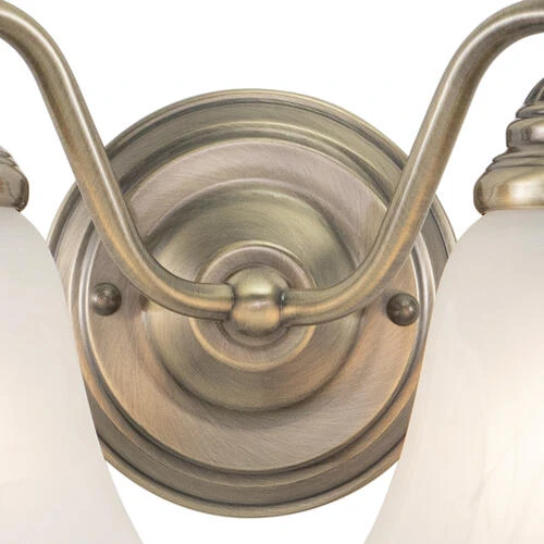 Brand new ❤️ Patriot Lighting® Standford Antique Brass 2 Light Vanity Light 😀 4 Brand new ❤️ Patriot Lighting® Standford Antique Brass 2 Light Vanity Light 😀 - Image 2