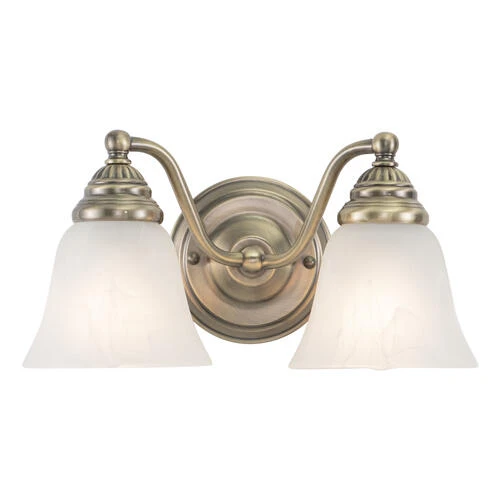 Brand new ❤️ Patriot Lighting® Standford Antique Brass 2 Light Vanity Light 😀 3 Brand new ❤️ Patriot Lighting® Standford Antique Brass 2 Light Vanity Light 😀
