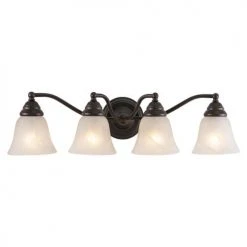 Promo ✨ Patriot Lighting® Standford Oil Burnished Bronze 4 Light Vanity Light ✔️