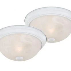 Best Sale ❤️ Patriot Lighting® Stella White 1-Light Flush Mount Ceiling Light - 2 Pack 🧨