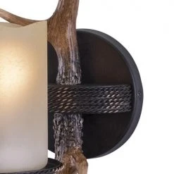 New ⌛ Patriot Lighting® Yoho Black Walnut 1 Light Antler Vanity Light ✔️ -Patriot Light Store W0032 1