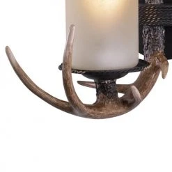 New ⌛ Patriot Lighting® Yoho Black Walnut 1 Light Antler Vanity Light ✔️ -Patriot Light Store W0032 2
