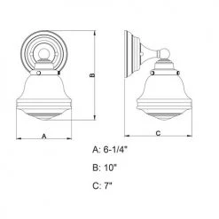 Outlet 🥰 Patriot Lighting® Huntley Satub Nickel 1 Light Vanity Light 🛒 -Patriot Light Store W0167 DWG