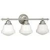 Best deal 🎁 Patriot Lighting® Huntley Satin Nickel 3 Light Vanity Light 🧨 -Patriot Light Store W0171