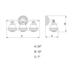 Best deal 🎁 Patriot Lighting® Huntley Satin Nickel 3 Light Vanity Light 🧨 -Patriot Light Store W0171 DWG
