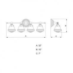 Best Pirce ✔️ Patriot Lighting® Huntley Oil Rubbed Bronze 4 Light Vanity Light 🔔 -Patriot Light Store W0172 DWG
