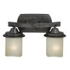 Budget ✨ Patriot Lighting® Halifax Black Walnut 2 Light Vanity Light ❤️ -Patriot Light Store W0182